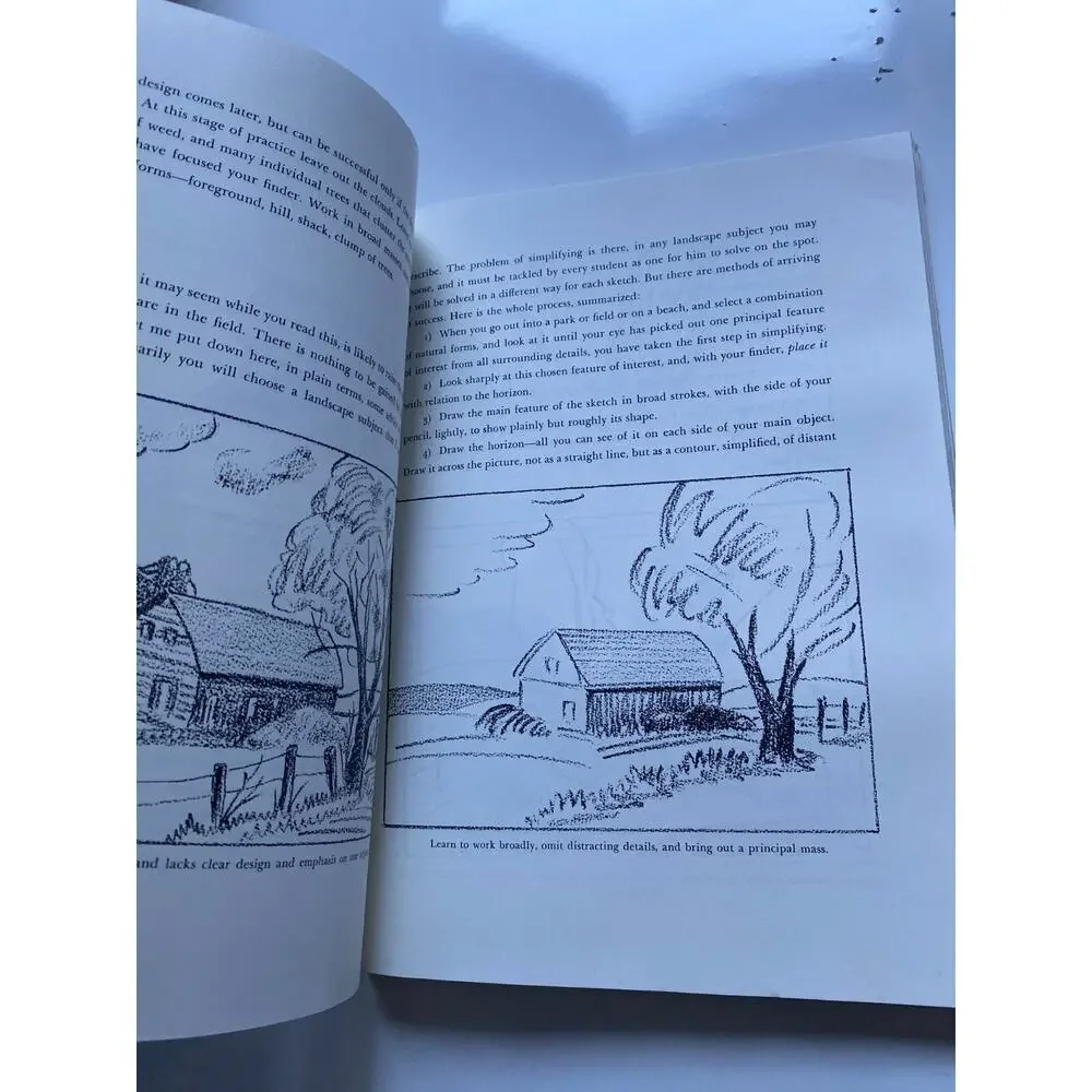 1969 Vintage The Pleasures of Sketching Outdoors Clayton Hoagland Vintage Book